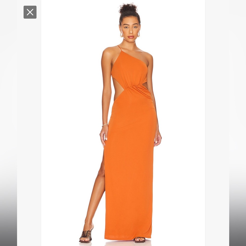NWT NBD Emme Maxi Dress in Burnt Orange